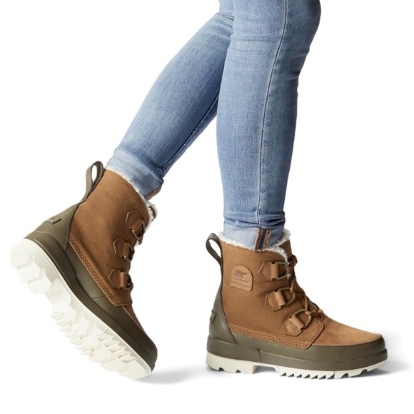 Sorel Brown and Olive Winter Boots - Picture 1 of 10